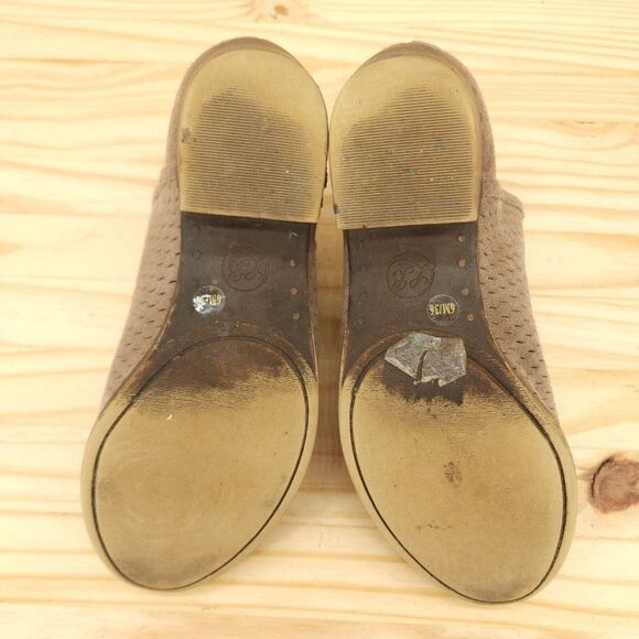 Lucky Brand Women's Ankle Boots Sz 6 Brown Suede Slip On Western Boho Booties - Picture 7 of 9